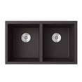 thumbnail image 1 of Swanstone QUSQ-3322.077 Undermount Double Bowl Sink, 32-Inch x 21-Inch, Nero, 1 of 2
