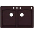 thumbnail image 1 of Swan Granite Dual Mount Dual Bowl Kitchen Sink (22" x 33") with 4 Faucet Holes, 1 of 1