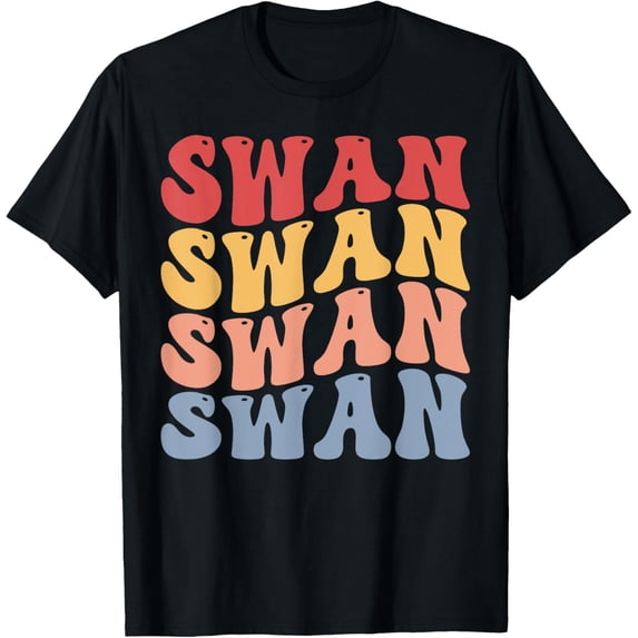 Swan Groovy Retro T-Shirt