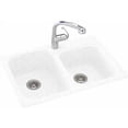 thumbnail image 1 of Swan KSDB-3322-010 33" x 22" Swanstone Double-Basin Dual Mount Kitchen Sink, Available in Various Colors, 1 of 2