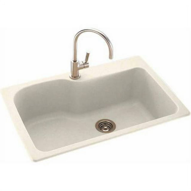 Swan KSSB3322010 33" x 22" Swanstone SingleBasin Dual Mount Kitchen