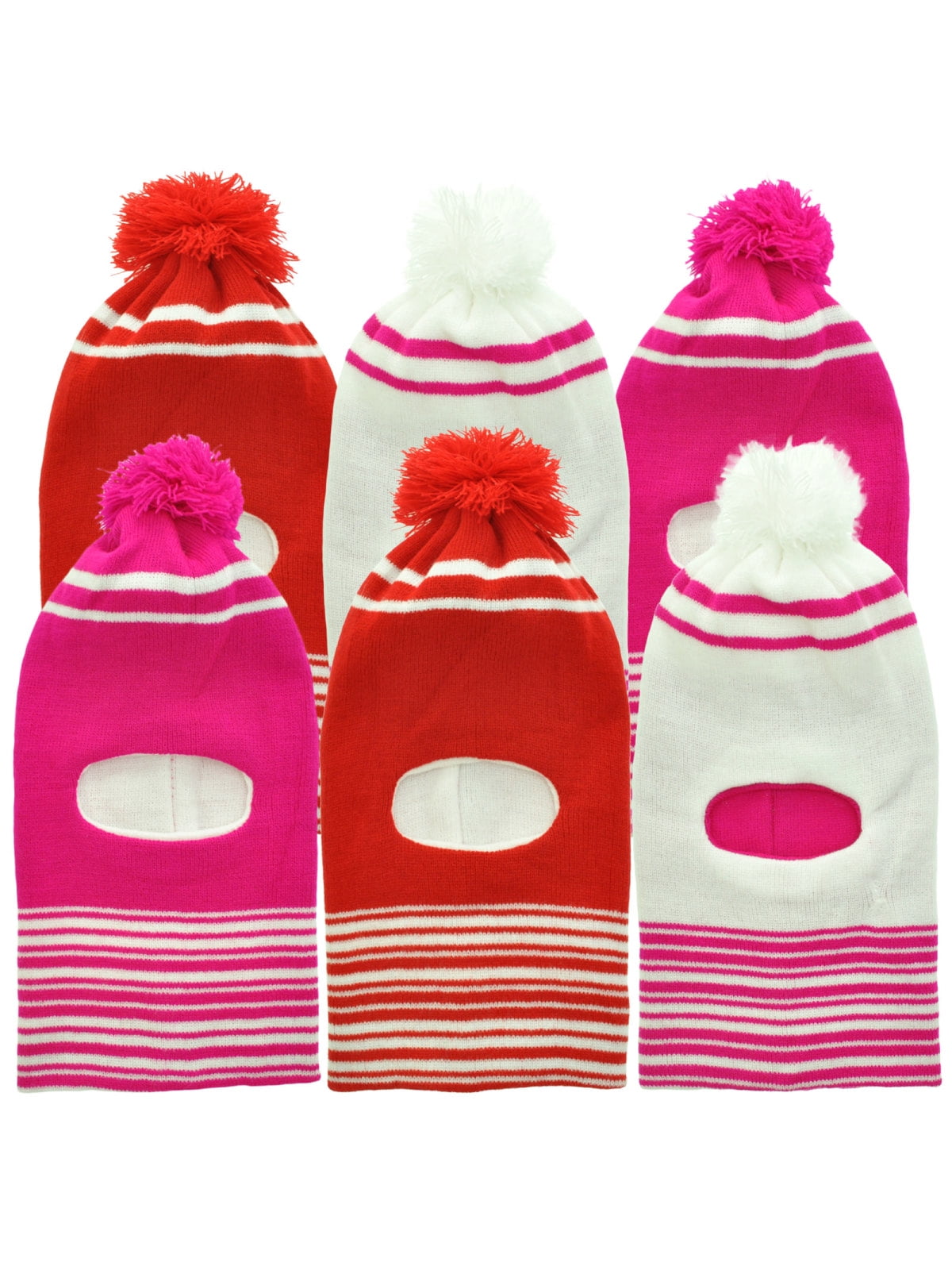 Swan Kids' Balaclava-Style Ski Mask with Extended Neck Coverage (6-Pack)
