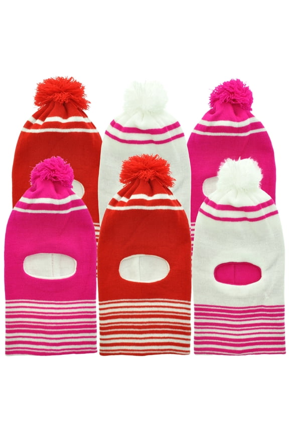 Kids' Balaclava-Style Ski Mask with Extended Neck Coverage (6-Pack)