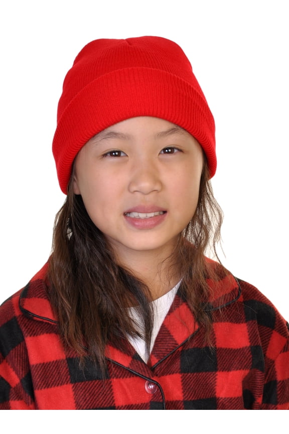 Knit Basic Color Unisex Kids Classic Beanies Cap Hat (6-Pack)