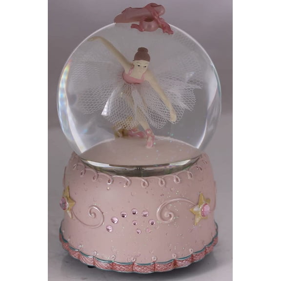 Swan Lake Music Box Ballerina Color Changing Lights Handpainted Dancing Ballerina Snow Globe Ballet Recital Gifts for Girls, Daughter, Granddaughter