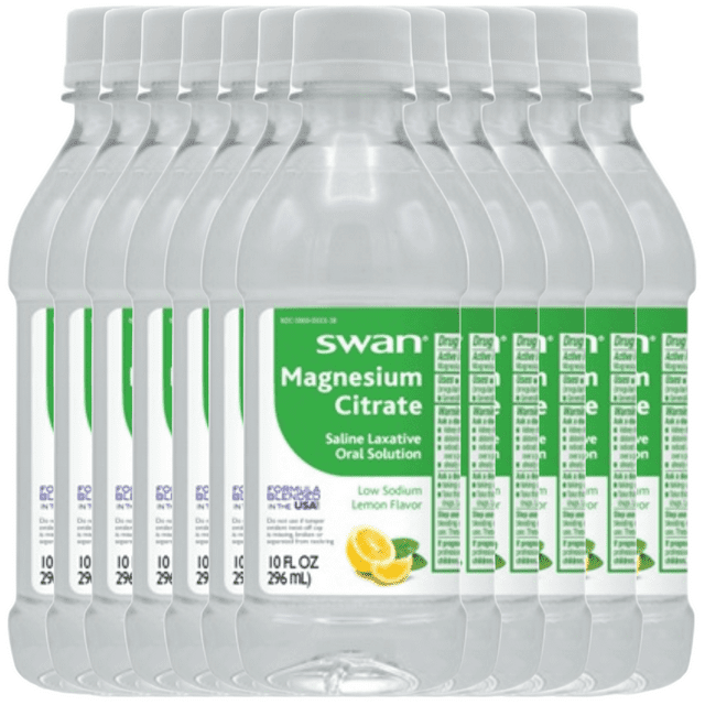 Swan Lemon Magnesium Citrate Oral Solution Low Sodium 10 Oz.,(296ML