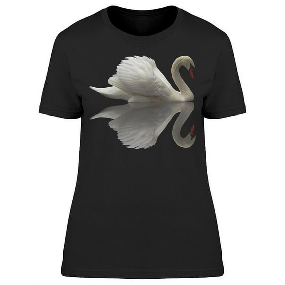 Swan Looks To His Reflection T-Shirt Women -Image by Shutterstock, Female Small