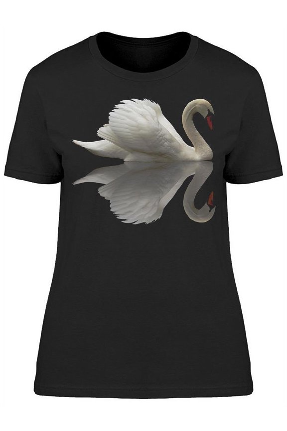 Swan Looks To His Reflection T-Shirt Women -Image by Shutterstock, Female Small