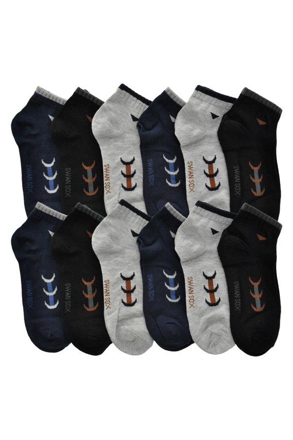Low Cut Trainer Men's Socks (12-Pairs)