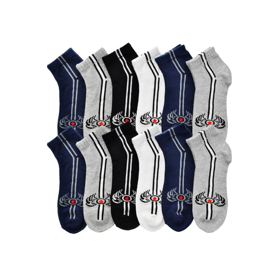 Swan Low Cut Trainer Men's Socks (12-Pairs)