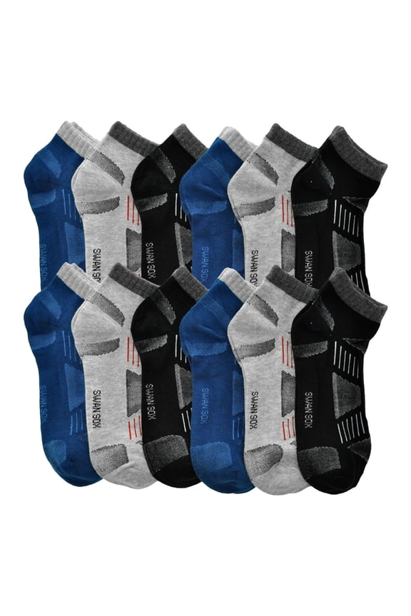 Low Cut Trainer Men's Socks (12-Pairs)