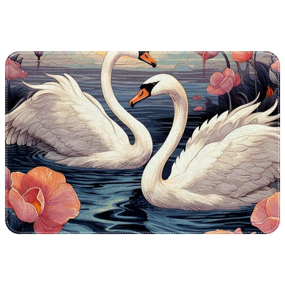 Swan Machine Washable Non-Slip Polyester Floor Mat Door Mat Kitchen Mat