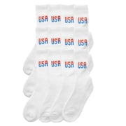 Swan Mens Unisex Quarter Socks 12-Pairs