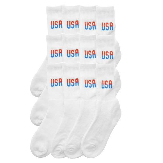 Swan Men's Unisex Quarter Socks (12-Pairs)