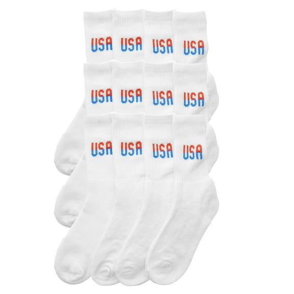 Swan Men's Unisex Quarter Socks (12-Pairs)