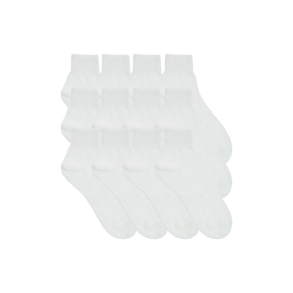 Swan Men's Unisex Quarter Socks (12-Pairs)