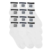 Swan Mens Unisex Quarter Socks 12-Pairs