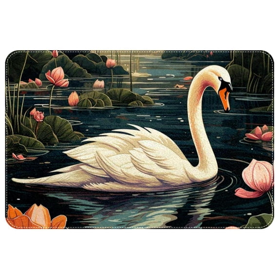 Swan Non-Slip Machine Washable Polyester Kitchen Mat Indoor Rug Kitchen Rug