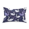 thumbnail image 1 of Swan Pattern Pillowcase Standard Size 20''x26'' Satin Double-Sided Print Soft Wrinkle Resistant, 1 of 9