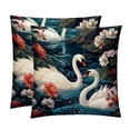 thumbnail image 1 of Swan Pillow Covers Inserts - Set of 2 Chair Pillow Covers, Decorative Pillows - Available in 16x16, 18x18, and 20x20 Inches with Unique Patterns for Any Occasion, 1 of 6