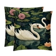 thumbnail image 1 of Swan Pillow Covers Sets - Decorative Pillows for Bed and Couch - Unique Patterns - Available in 16x16, 18x18, and 20x20 Inches - Set of 2 for Any Occasion, 1 of 6