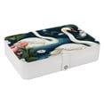 thumbnail image 1 of Swan Portable PU Leather Jewelry Organizer with Removable Compartment, Storage Box, Necklace Holder, and Travel Organizer, 1 of 6