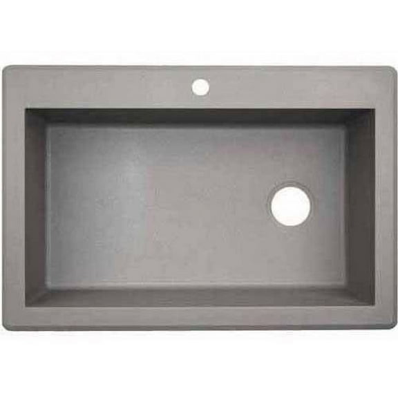Swan QZSB-3322-075 33" x 22" Granite Dual Mount Kitchen Sink, Available in Various Colors