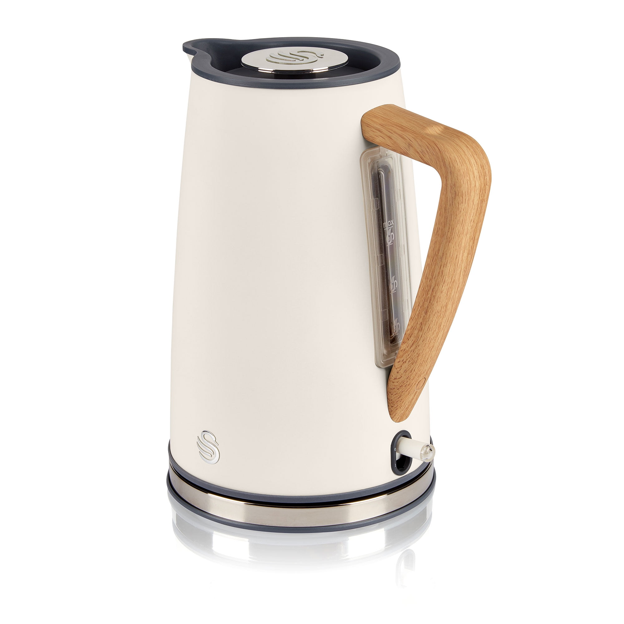 1.7 L Electric Kettle with Thin Chrome Trim Band - Painted Stainless Steel  - Figmint™