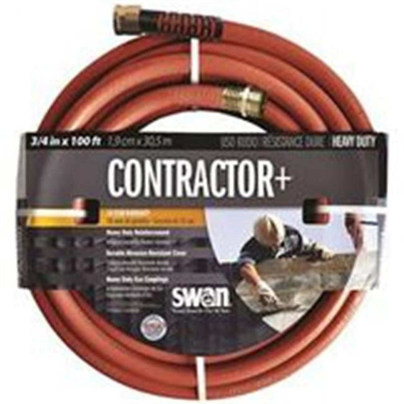 3/4 in ID x 100 ft L Garden Hose, PVC Tube, Red, Aluminum x Aluminum Fitting