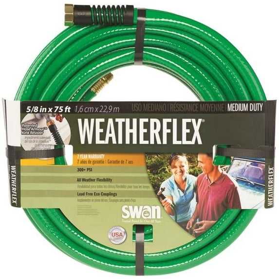 Swan SNWF58075 "Weatherflex" Hose 5/8"X75', Each