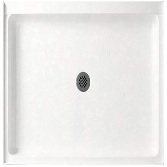 Swan SF03448MD. 011 34 inch x 48 inch Solid Surface Single Threshold Shower Floor in Tahiti White