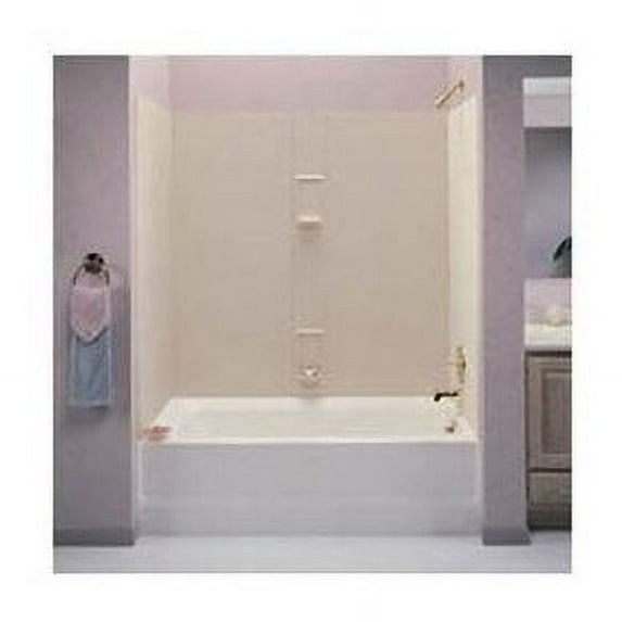 Swan SS-60-5-050 30-in D x 60-in W x 60-in H Solid Surface Bathtub Wall Kit in Tahiti Desert