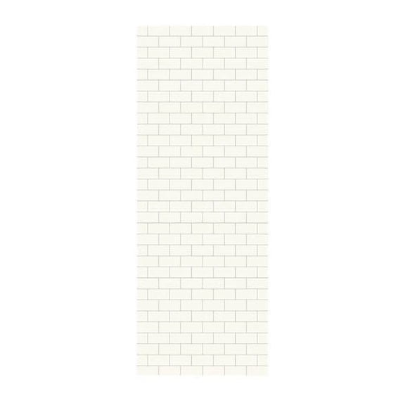 Swan SSSQ369601.010 Solid Surface Glue-Up 1-Piece Shower Wall Panel, 0.25-in L X 36-in H X 96-in H, White