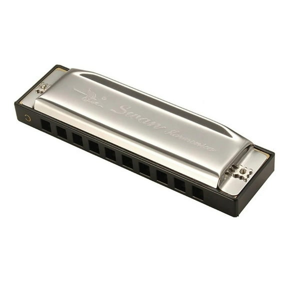 Swan SW1020-7 10 Holes 20 Tones Blues Diatonic Harmonica Key of C Mouth Organ with ABS Case Standard Performance Harmonica for Beginners Kids Students Adults Professionals