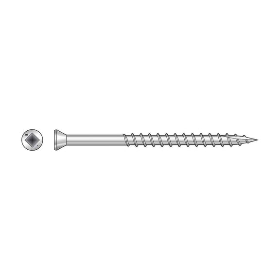 Simpson Strong-Tie S07225FB1 #7 x 2-1/4" 305SS Square Drive Trim Head Screws 1lb
