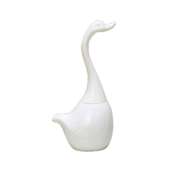 Swan Shape Toilet Bowel Brush and Holder Toilet Cleaning Brush with Ceramic Base