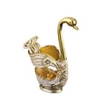 thumbnail image 1 of Swan-Shaped Metal Utensil Holder with Gold Coffee Spoon Set – Elegant Kitchen & Dining Table Decor, 6.5"x4"x3", Gold, 1 of 6