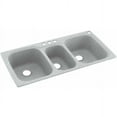 thumbnail image 1 of Swan Solid Surface 3-Bowl Kitchen Sink (44" x 22") with 4 Faucet Holes, 1 of 1