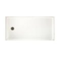 thumbnail image 1 of Swanstone SBF-3060L-035 Solid Surface Left Hand Drain Shower Base, 60" L x 30" H x 4.1875" H, Arctic Granite 60" L x 30" H x 4.1875" H Arctic Granite, 1 of 7