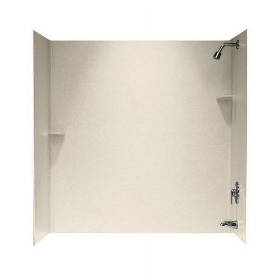 Swan Solid Surface 60'' x 60'' x 30'' Three Panel Shower Wall