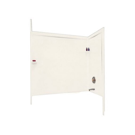 Swan Solid Surface 60'' x 60'' x 32'' Three Panel Shower Wall