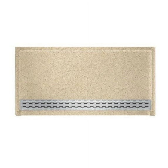 swan solid surface 64'' x 34'' single threshold shower base