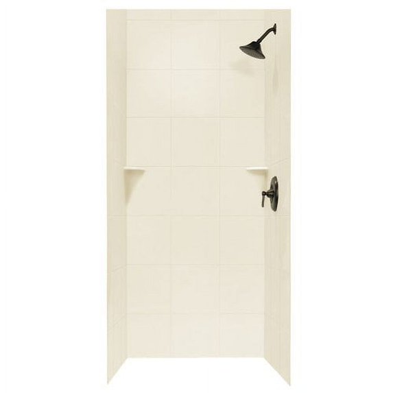 swan solid surface 72.5'' x 36'' x 36'' three panel shower wall