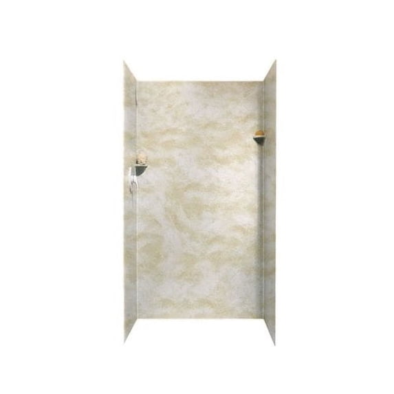 swan solid surface 72'' x 36'' x 36'' three panel shower wall