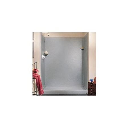 Classics Three Panels Shower Wall Kit, 36"D x 36"W x 72"H, Glacier, Shower Wall, Almond, Blue, Green