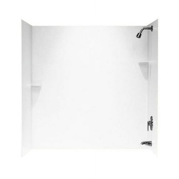 Swan Solid Surface 72'' x 60'' x 30'' Three Panel Shower Wall