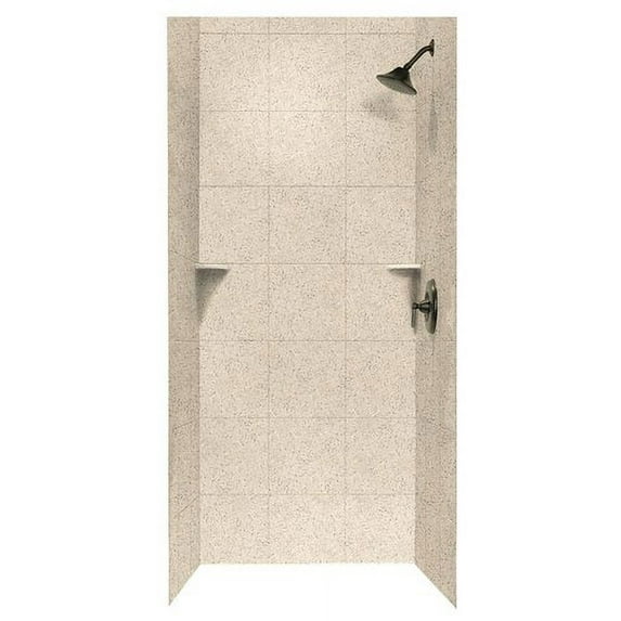 Swan Solid Surface 96'' x 36'' x 36'' Three Panel Shower Wall
