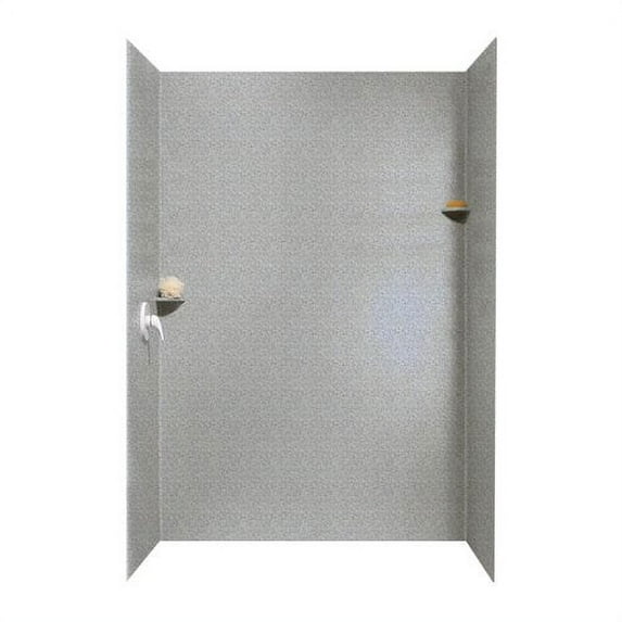 Swan Solid Surface 96'' x 62'' x 36'' Three Panel Shower Wall