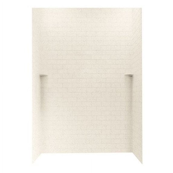 swan solid surface 96'' x 62'' x 36'' three panel shower wall