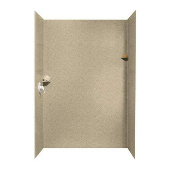 Swan Solid Surface 96'' x 62'' x 36'' Three Panel Shower Wall